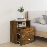 vidaXL Nočna omarica dimljeni hrast 50x32x60 cm | Shoptok.si