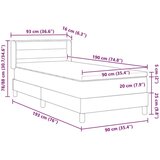 Box Postelja z vzmetnico Temno rjava 190 x 90 cm Poliester, (5000126902) | Shoptok.si