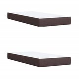  Krevet s oprugama i madracem tamnosmeđi 200x200 cm od tkanine | shoptok.hr