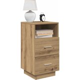 vidaXL Nočna omarica z 2 predaloma artisan hrast 36x36x68 cm Cene