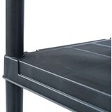 vidaXL Stojalo s policami plastika 100 kg 60x30x138 cm črno | Shoptok.si