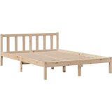 vidaXL Krevet s regalom za knjige bez madraca 140x190 cm od borovine | shoptok.hr