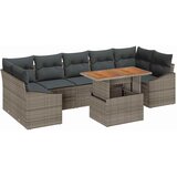  Sjedeća garnitura za vrt s pohranom 8 pcs Siva | shoptok.hr