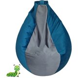 Gusenica lazy bag plavo-siva - mogućnost personalizacije - bez veza, obim 210cm, visina 90cm - do 5god