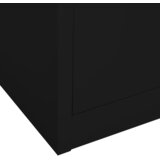  Uredski ormarić crni 90 x 40 x 180 cm čelični | shoptok.hr