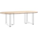  Noge za klubsko mizico v obliki črke T, 2 kosa, bele barve, 50x25x(42-43) cm, jeklo, (22123879) | Shoptok.si