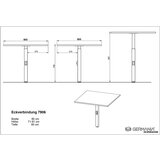 Germania Pisalna miza z nastavljivo višino z mizno ploščo v hrastovem dekorju 200x240 cm Agenda – | Shoptok.si