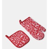 Sinsay Božićni set: kuhinjska rukavica i podmetač za lonac s biljnim uzorkom 2 pack | shoptok.hr