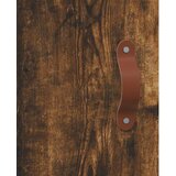 vidaXL Visoka komoda dimljen hrast 69,5x34x180 cm inženirski les | Shoptok.si