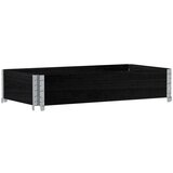 vidaXL Okvir za palete crni 100 x 50 cm od masivne borovine | shoptok.hr