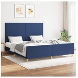  Okvir za krevet s uzglavljem plavi 160 x 200 cm od tkanine | shoptok.hr