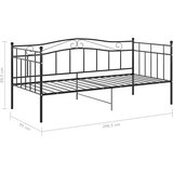  Okvir za krevet na razvlačenje crni metalni 90 x 200 cm | shoptok.hr