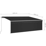  Tenda na ručno uvlačenje s roletom 4 5 x 3 m antracit | shoptok.hr