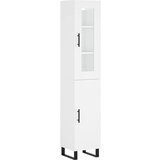 The Living Store Visoka omara bela 34,5x34x180 cm inženirski les - Visoka Omara, (21445001) | Shoptok.si