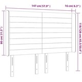  Uzglavlje s ušima tamnozeleno 147x16x118/128 cm baršunasto | shoptok.hr