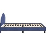  Otroški posteljni okvir z vznožjem Policijska modra 90 x 190 cm, (5000104675) | Shoptok.si