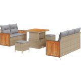 8 komada vrtni sofa set s jastučićima Bež poli ratan akacija | shoptok.hr
