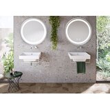 Tutumi stensko ogledalo led 60cm mmj brush silver | Shoptok.si