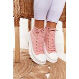 FJ1 Women's High Sneakers On A Chunky Sole Pink Trissy | Shoptok.si