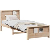 vidaXL krevetna konstrukcija smeđa 90 x 190 cm masivna borovina | shoptok.hr