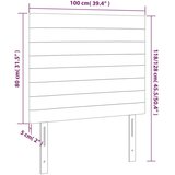  Posteljno vzglavje temno modro 100x5x118/128 cm žamet | Shoptok.si
