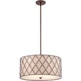 Elstead Lighting Elstead Brown Lattice 4 velike stropne viseče svetilke, bakreno rjave barve, rešetkaste, E27, (22098658) | Shoptok.si