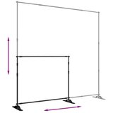  Stalci za pozadinu 2 kom crni 254 x 243 cm čelični | Eponuda.com
