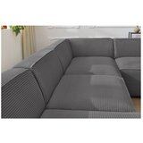 Bobochic Paris Tamno siva kutna garnitura od samta (s desnim kutom/u obliku slova "U") Megeve – | shoptok.hr