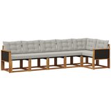 vidaXL Zunanja garnitura za sedenje 6 pcs Naravna in svetlo siva, (5000282032) | Shoptok.si