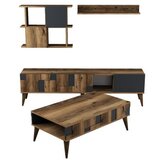 Hanah home Set nameštaja za dnevnu sobu Madrid Anthracite | ePonuda.com
