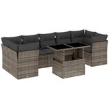 Maison Chic Seti vrtnega pohištva - Vrtna garnitura - Vrtni pohištvo set 8-delna z blazinami siv poli ratan, (21807769) | Shoptok.si
