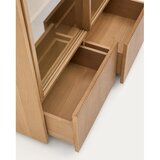 Kave Home Vitrina u dekoru hrasta s kliznim vratima u prirodnoj boji 100x174x40 cm Helvine – | shoptok.hr