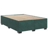 vidaXL Box spring postelja z vzmetnico temno zelena 140x200 cm žamet, (21307035) | Shoptok.si
