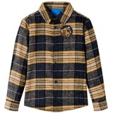 vidaXL Otroška karirasta srajca rumena in črna 128, (21056608) | Shoptok.si