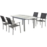 Gardenson Vrtni Set Milano, 5-delni, Raztegljiva Miza Cene