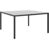 vidaXL Vrtna jedilna miza antracit 130x130x72 cm jeklo in steklo Cene