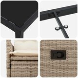  Vrtni set za objed 5 kom. Bež poliratan | shoptok.hr