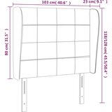  Uzglavlje s u&amp;scaron;ima crno 103x23x118/128 cm od tkanine Slike