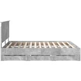  Konstrukcija postelje s predalom Betonsko siva 160 x 200 cm, (5000121364) | Shoptok.si