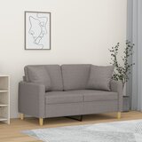  Dvosjed s ukrasnim jastucima svjetlosivi 120 cm od tkanine | shoptok.hr