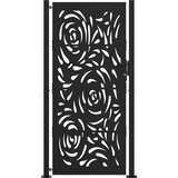  Vrtna vrata crna 100x200 cm čelična dizajn plamena | shoptok.hr