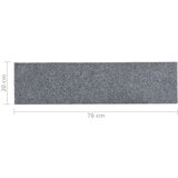 vidaXL samoljepljivi otirači za stepenice 15 kom 76x20 cm svjetlosivi | shoptok.hr