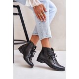 Zazoo 2964 Leather Ankle Boots On Flat Heel Black | shoptok.hr