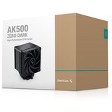 DeepCool CPU Cooler - AK500 ZERO DARK (31,5 dB; max, 88,75 m3/h; 4pin priključak, 5 kom heatpipe, 12cm, PWM) | shoptok.hr
