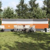 vidaXL Vetrobran za kampiranje sivo oranžen 508x130 cm vodoodporen | Shoptok.si