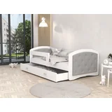 dečiji tapicirani krevet - sivi - 180x80