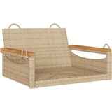  Klupa za ljuljanje bež 63x62x40 cm od poliratana | shoptok.hr