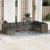 vidaXL 8-dijelni set vrtnih sofa od poliratana s jastucima sivi | shoptok.hr