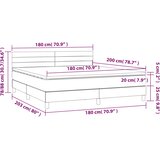  box spring s madracem LED crni 180x200 cm od tkanine | shoptok.hr