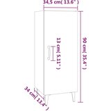  Komoda boja smeđeg hrasta 34,5x34x90 cm konstruirano drvo | shoptok.hr